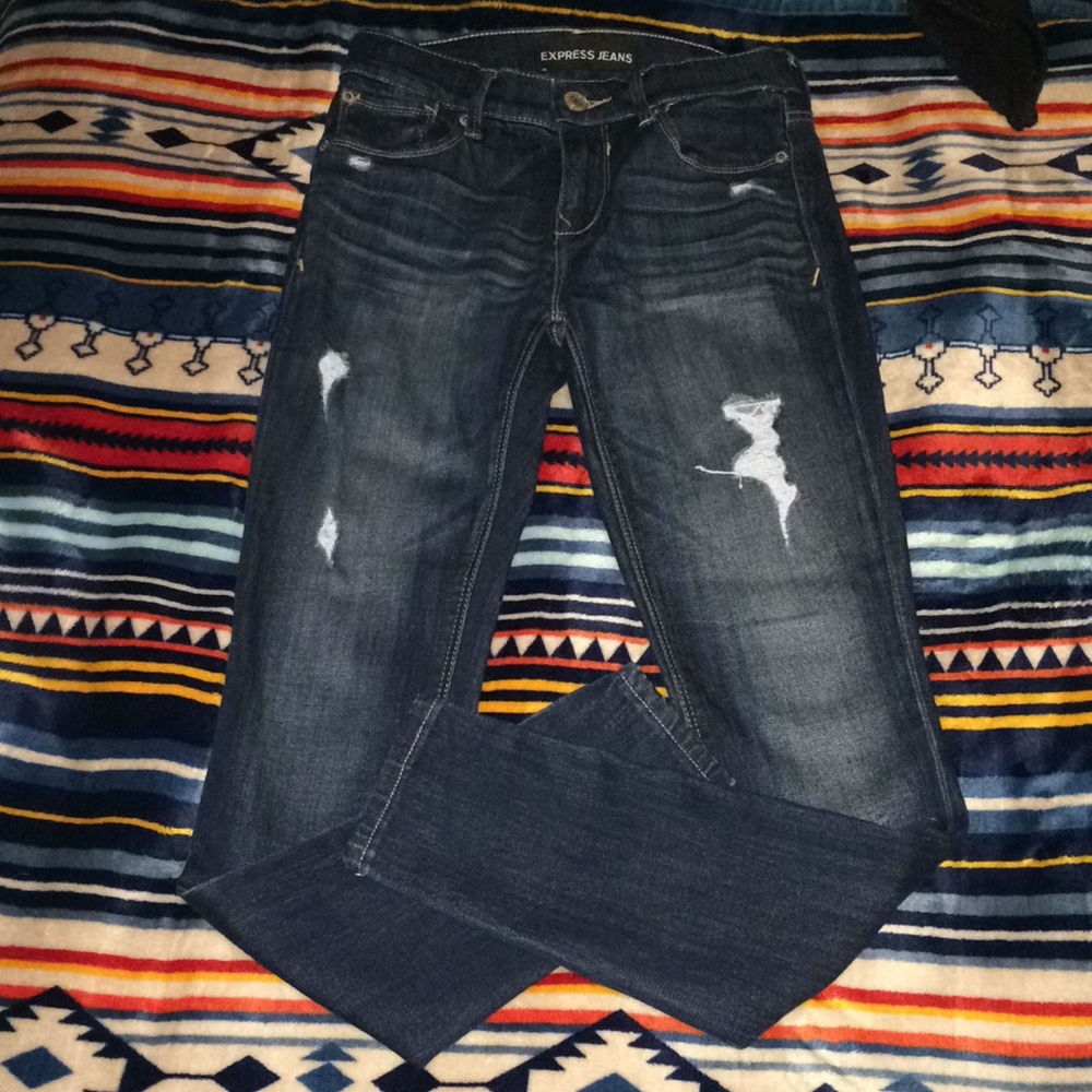 Dark denim express jeans